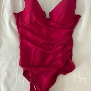 Miraclesuit Red One Piece Swimsuit